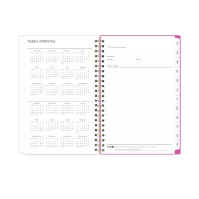 Fly By Frosted Weekly/Monthly Planner, Butterflies Artwork, 8 x 5, Blush/Pink Cover, 12-Month (Jan to Dec): 2025
