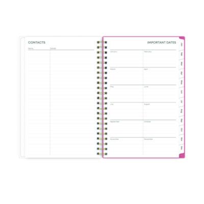 Fly By Frosted Weekly/Monthly Planner, Butterflies Artwork, 8 x 5, Blush/Pink Cover, 12-Month (Jan to Dec): 2025