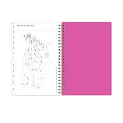 Fly By Frosted Weekly/Monthly Planner, Butterflies Artwork, 8 x 5, Blush/Pink Cover, 12-Month (Jan to Dec): 2025