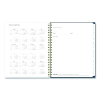 Ashlyn Weekly/Monthly Planner, Floral Artwork, 11 x 8.5, Navy/Multicolor Cover, 12-Month (Jan to Dec): 2025