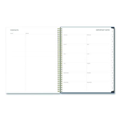 Ashlyn Weekly/Monthly Planner, Floral Artwork, 11 x 8.5, Navy/Multicolor Cover, 12-Month (Jan to Dec): 2025