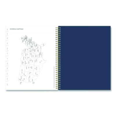 Ashlyn Weekly/Monthly Planner, Floral Artwork, 11 x 8.5, Navy/Multicolor Cover, 12-Month (Jan to Dec): 2025