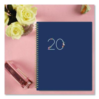 Ashlyn Weekly/Monthly Planner, Floral Artwork, 11 x 8.5, Navy/Multicolor Cover, 12-Month (Jan to Dec): 2025