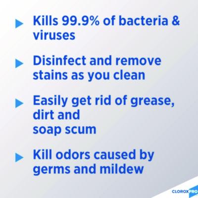 CloroxPro Clean-Up Disinfectant Cleaner with Bleach, 32 oz Smart Tube Spray, 9/Carton
