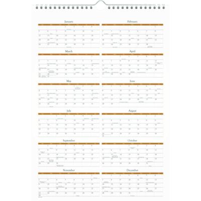Scenic Monthly Wall Calendar, Landscape Photography, 12 x 17, White/Multicolor Sheets, 12-Month (Jan to Dec): 2025