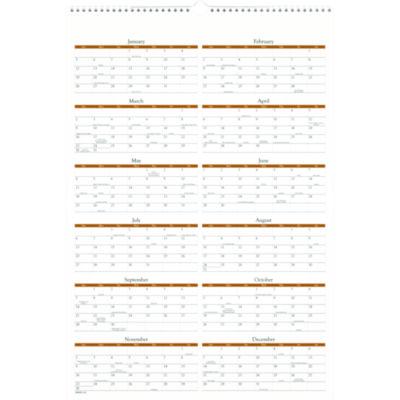 Scenic Monthly Wall Calendar, Landscape Photography, 15.5 x 22.75, White/Multicolor Sheets, 12-Month (Jan-Dec): 2025