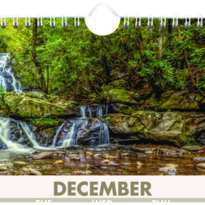 Scenic Three-Month Wall Calendar, Landscape Photography, 12 x 27, White Sheets, 14-Month: Dec 2024 to Jan 2026