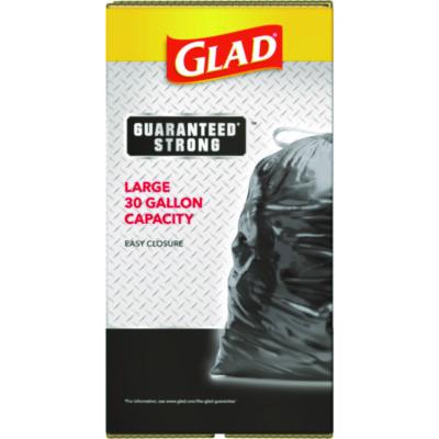 Guaranteed Strong Large Drawstring Trash Bags, Three-Ply, 30 gal, 1.05 mil, 30