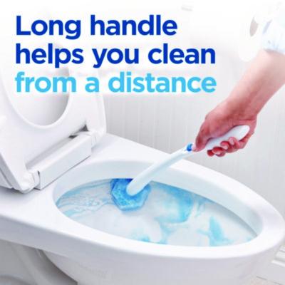 ToiletWand Disposable Toilet Cleaning System: Handle, Caddy and Refills, White, 6/Carton