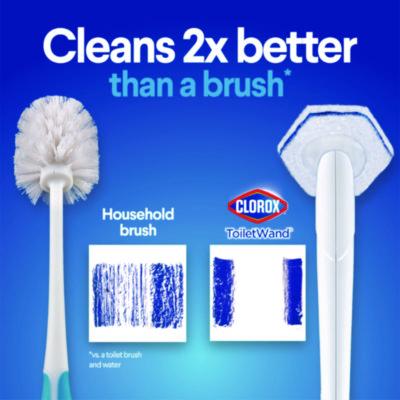 ToiletWand Disposable Toilet Cleaning System: Handle, Caddy and Refills, White, 6/Carton