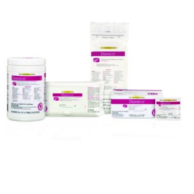 Dispatch Hospital Cleaner Disinfectant Towels with Bleach, 1-Ply, 6.75 x 8, Unscented, White, 150/Canister