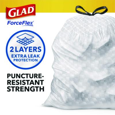 ForceFlex Kitchen Drawstring Trash Bags, 13 gal, Gain Fresh Clean Scent, 24 x 27.38, White, 40 Bags/Box, 6 Boxes/Carton