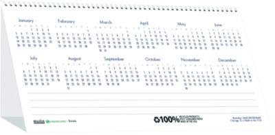 Earthscapes Recycled Desk Tent Monthly Calendar, Scenic Photography, 8.5 x 4.5, White Sheets, 12-Month (Jan to Dec): 2025