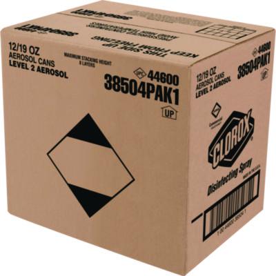 Disinfecting Spray, Fresh, 19 oz Aerosol Spray, 12/Carton
