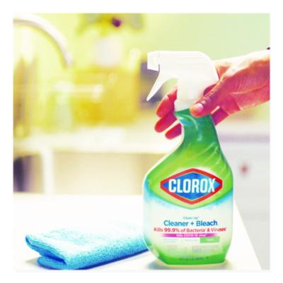 Clean-Up Multi-Surface Cleaner with Bleach, 32 oz Spray Bottle, Rain Clean Scent, 9/Carton