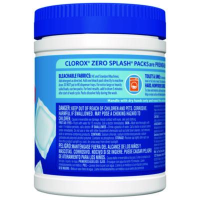 Zero Splash Bleach Packs, Regular, 12 Packs/Canister, 6 Canisters/Carton