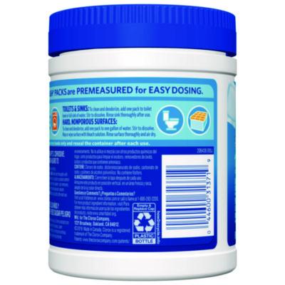 Zero Splash Bleach Packs, Regular, 12 Packs/Canister, 6 Canisters/Carton