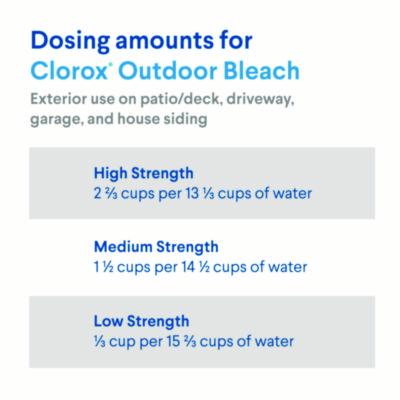 CloroxPro Results Concentrated Outdoor Bleach, 81 oz Bottle, 6/Carton
