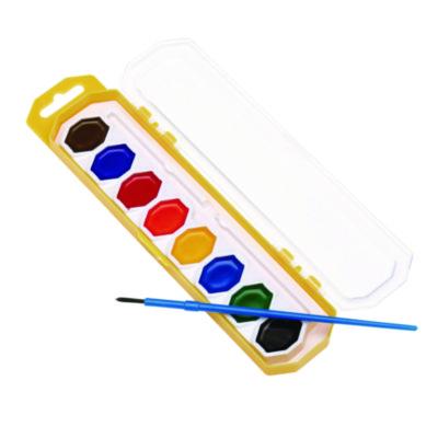 Washable Watercolors, 8 Assorted Colors, Palette Tray
