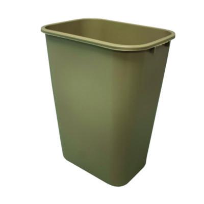 Soft-Sided Wastebasket, 41 qt, Polyethylene, Beige