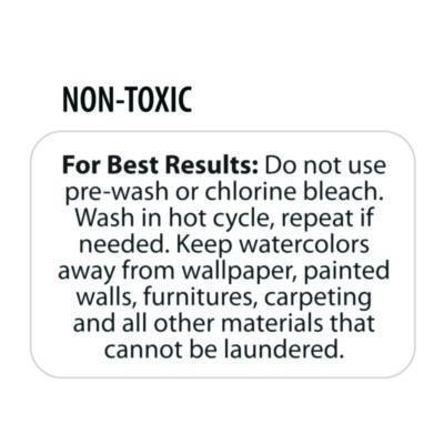 Washable Watercolors, 16 Assorted Colors, Palette Tray