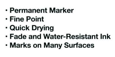 Colorsharp Permanent Markers, Fine Bullet Tip, Assorted Colors, 12/Set