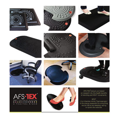 AFS-TEX Dynamic Foot Rest, 16 x 7 x 7, Midnight Black