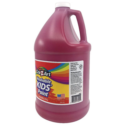 Cra-Z-Art Washable Kids Paint, Red, 1 Gal Bottle (CZA760052) CZA760052