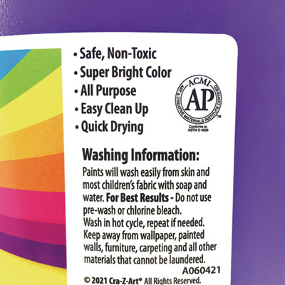 Washable Kids Paint, Purple, 1 gal Bottle
