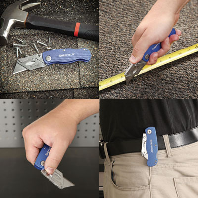 Sheffield Folding Lockback Knife, 1 Utility Blade, 2