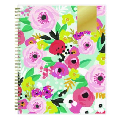 Blue Sky Day Designer Secret Garden Mint Frosted Weekly/Monthly Planner, Floral Artwork, 11 x 8.5, 12-Month (Jan to Dec): 2025 (BLS140101) BLS140101