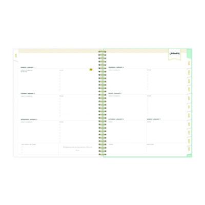 Day Designer Secret Garden Mint Frosted Weekly/Monthly Planner, Floral Artwork, 11 x 8.5, 12-Month (Jan to Dec): 2025