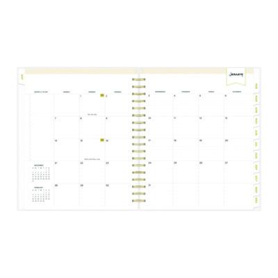 Day Designer Navy Stripe Daily/Monthly Planner, Horizontal Stripe Artwork, 10 x 8, Navy/White Cover, 12-Month (Jan-Dec): 2025