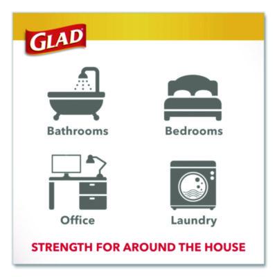 Medium Drawstring Trash Bags with Clorox, 8 gal, Lemon Fresh Bleach Scent, 0.74 mil, 23