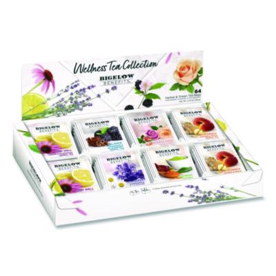 Benefits Wellness Tea Bags, Assorted Flavors, 64/Box