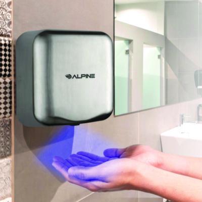 Alpine Industries Hemlock Commercial Automatic 120V Hand Dryer, 6.68 x 11.41 x 12.31, Stainless Steel, Silver (ALHALP40010SSB) ALHALP40010SSB