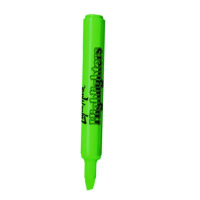Tank Fluorescent Highlighter, Green Ink, Chisel Tip, Green Barrel, Dozen