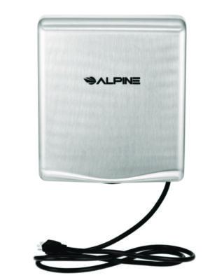 Alpine Industries Willow Commercial 120V Automatic Hand Dryer, 3.93 x 11.25 x 12.63, Stainless Steel, Silver (ALHALP40510SSB) ALHALP40510SSB