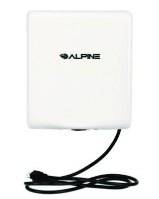 Alpine Industries Willow Commercial 120V Automatic Hand Dryer, 3.93 x 11.25 x 12.63, Stainless Steel, White (ALHALP40510WHI) ALHALP40510WHI