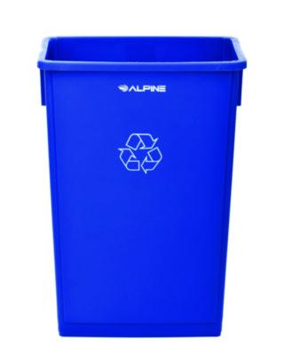 Alpine Industries Slim 23 Gallon Recycling Bin, Plastic, Blue (ALH477RBLU) ALH477RBLU