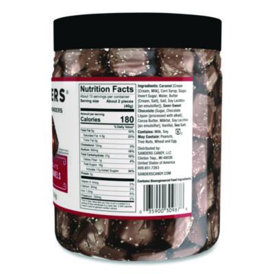 Small Batch Wonders Dark Chocolate Sea Salt Caramels, 18 oz Tub