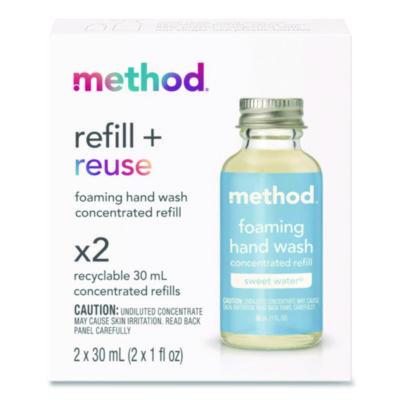 Refill + Reuse Foaming Hand Soap Refill, Sweetwater, 1 oz Refill Bottle, 2/Pack