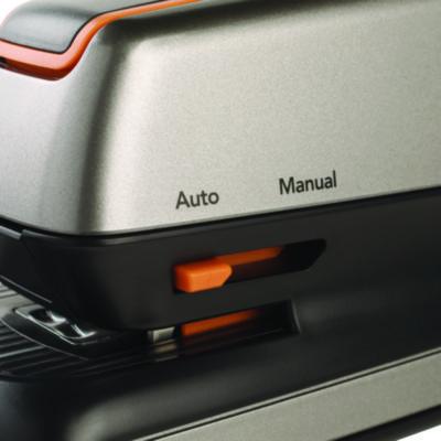 Optima Grip Electric Stapler, 20-Sheet Capacity, Black/Silver