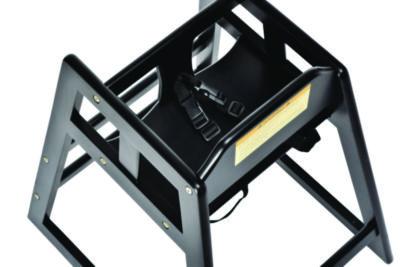 Alpine Industries Wooden Stackable High Chair, Supports Up to 50 lb, 29.02" h, Espresso (ALHALP41201ESP) ALHALP41201ESP