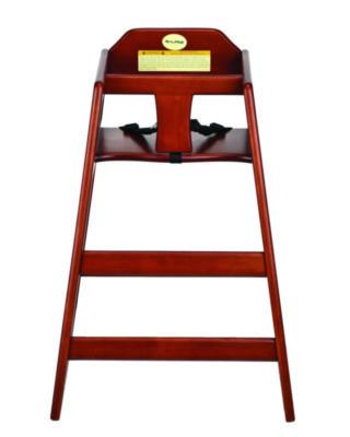 Alpine Industries Wooden Stackable High Chair, Supports up to 50 lbs, 29.02" h, Mahogany, 2/Pack (ALHALP41202MA) ALHALP41202MA