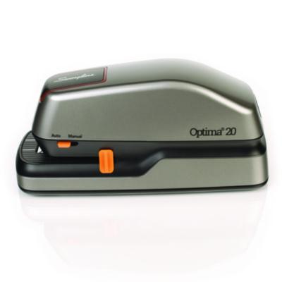 Optima 20 Electric Stapler, 20-Sheet Capacity, Silver