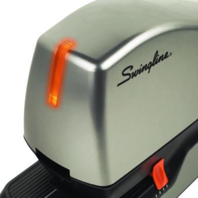 Optima 60 Electric Stapler, 60-Sheet Capacity, Silver/Black/Orange