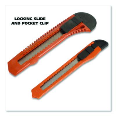 Snap-Off Utility Knife Set, 9 mm Knife, 18 mm Knife, Orange/Black