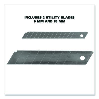 Snap-Off Utility Knife Set, 9 mm Knife, 18 mm Knife, Orange/Black