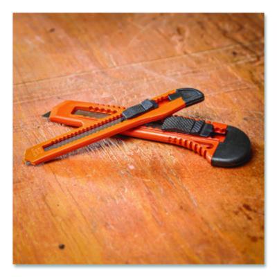 Snap-Off Utility Knife Set, 9 mm Knife, 18 mm Knife, Orange/Black